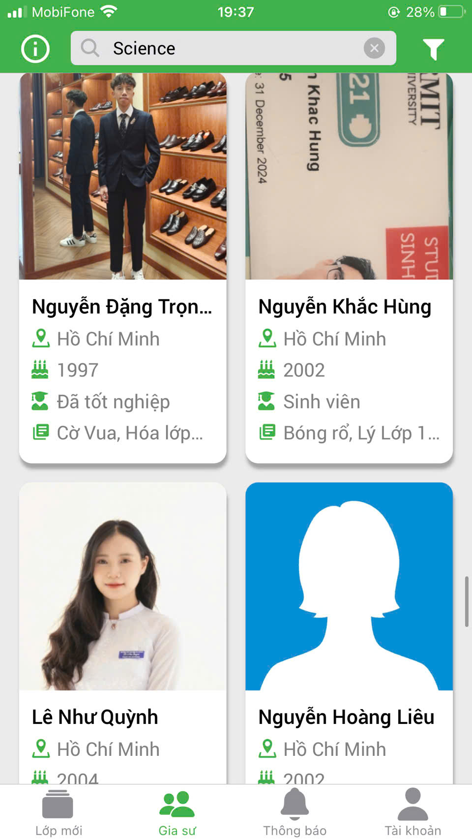 học kèm maths science
